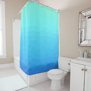 Mosaic in Turquoise and Blue Shower Curtain