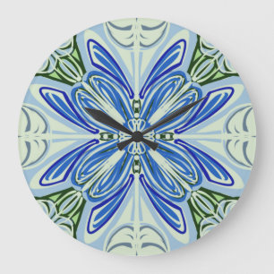 Mosaic inspired large clock