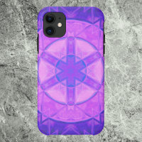 Mosaic Kaleidoscope Flower Pink and Blue