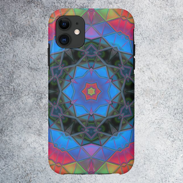Mosaic Kaleidoscope Flower Rainbow Case-Mate iPhone Case (Creator Uploaded)