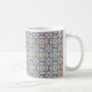 mosaic lisbon blue decoration portugal old tile coffee mug