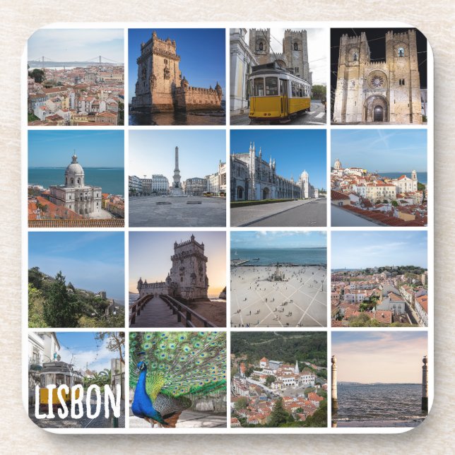 Mosaic Lisbon photos, Portugal Coaster (Front)