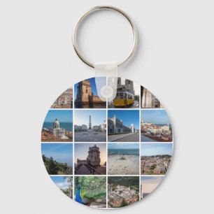 Mosaic Lisbon photos, Portugal Key Ring