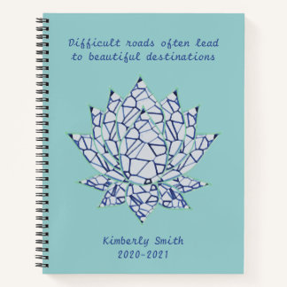 Mosaic Lotus Flower Notebook