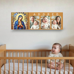 Mosaic Madonna - ADORED Baby Photo Canvas Print