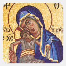 Mosaic Madonna & Child Icon