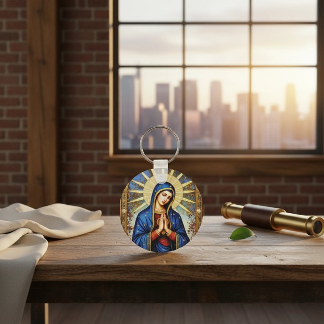 Mosaic Madonna Key Ring (Creator Uploaded)