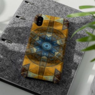 Mosaic Mandala Flower Yellow and Blue iPhone 11 Case
