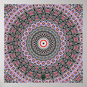 Mosaic Mandala Poster