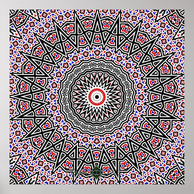 Mosaic Mandala Poster (Front)