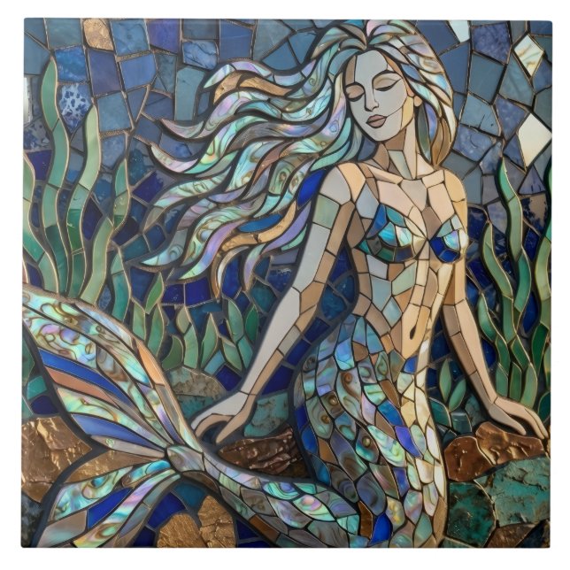Mosaic Mermaid Tile (Front)