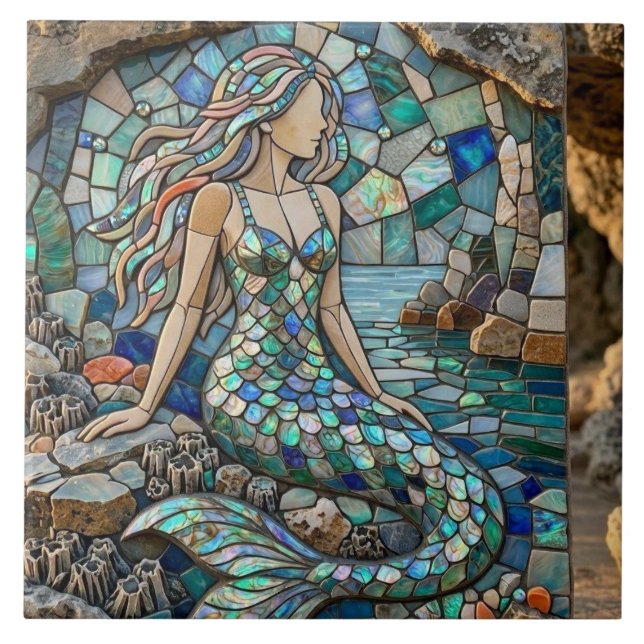 Mosaic Mermaid Tile (Front)