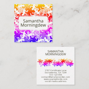 MOSAIC Mirror GECKOS - Pattern 2a Square Business Card