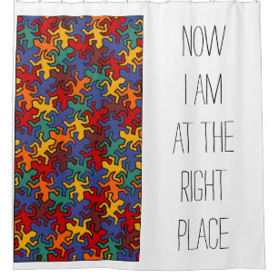 Mosaic Mirror Geckos Pattern - earth colours Shower Curtain