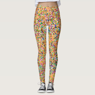 Mosaic Modern Grit Glitter Leggings