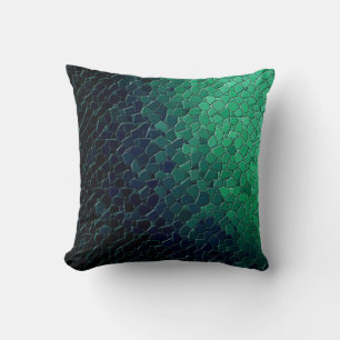 Mosaic Ocean Blues Throw Pillow