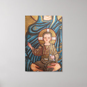 Mosaic Of Baby Jesus Canvas Print