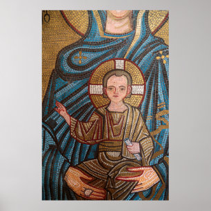 Mosaic Of Baby Jesus Poster