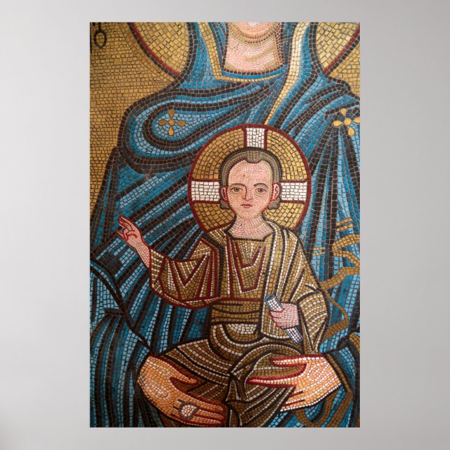 Mosaic Of Baby Jesus Poster (Front)