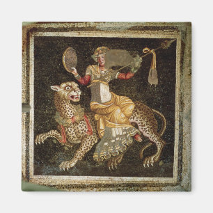 Mosaic of Dionysus riding a Leopard c.180 AD Magnet