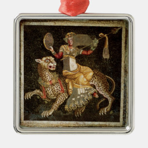 Mosaic of Dionysus riding a Leopard c.180 AD Metal Tree Decoration