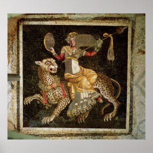 Mosaic of Dionysus riding a Leopard c.180 AD Poster