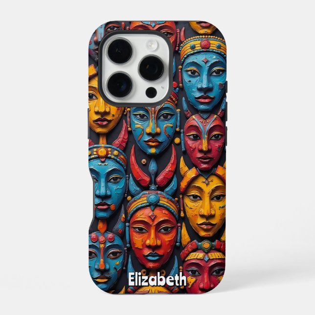 Mosaic of Expressions iPhone Case (Back)