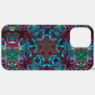 Mosaic of geometric lines and gradient matte folds iPhone 12 pro max case