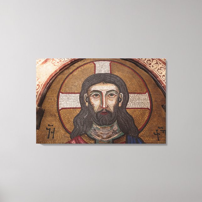 Mosaic Of Jesus Canvas Print (Front)