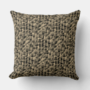 Mosaic of khaki to black gradient stains cushion