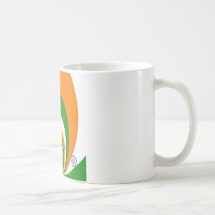Mosaic of Majesty: India's Flag in a Kaleidoscope Coffee Mug