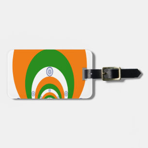 Mosaic of Majesty: India's Flag in a Kaleidoscope Luggage Tag