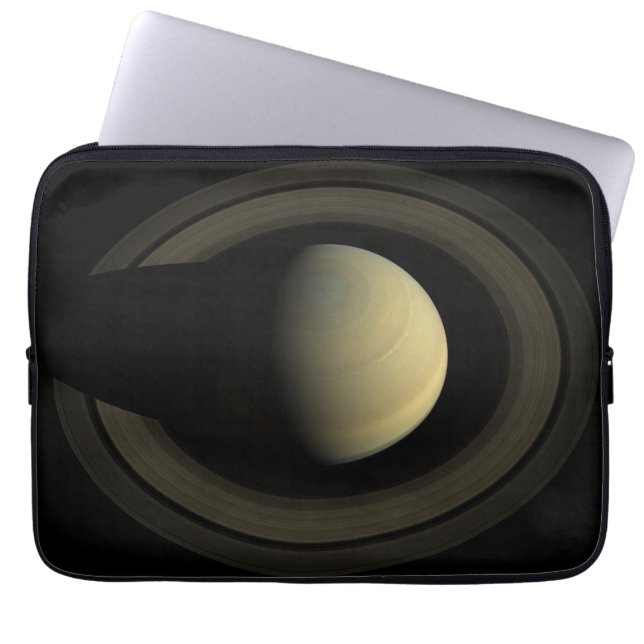 Mosaic Of Planet Saturn And Its Main Rings. Laptop Sleeve (Front)
