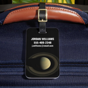 Mosaic Of Planet Saturn And Its Main Rings. Luggage Tag