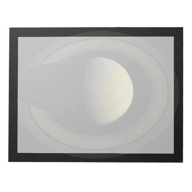 Mosaic Of Planet Saturn And Its Main Rings. Notepad (Front)