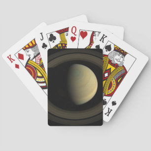 Mosaic Of Planet Saturn And Its Main Rings. Playing Cards
