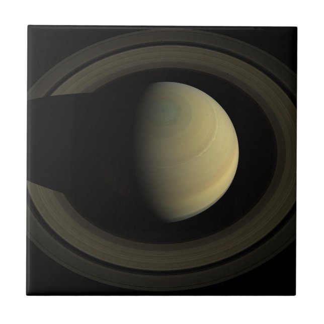 Mosaic Of Planet Saturn And Its Main Rings. Tile (Front)