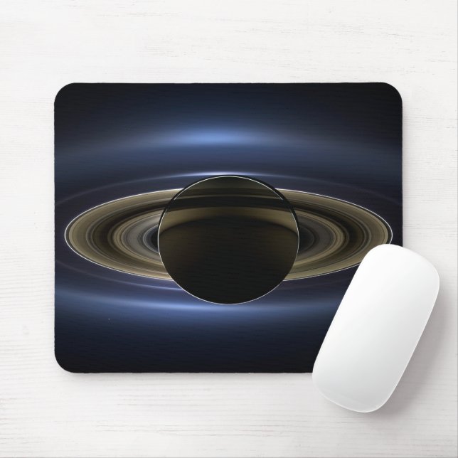Mosaic Of The Saturn System Backlit By The Sun. Mouse Mat (With Mouse)