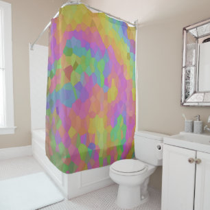Mosaic Oil Slick #596 Shower Curtain