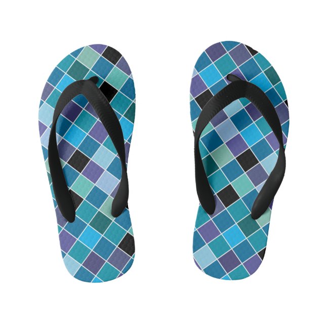 Mosaic on glass 11 kid's flip flops (Footbed)