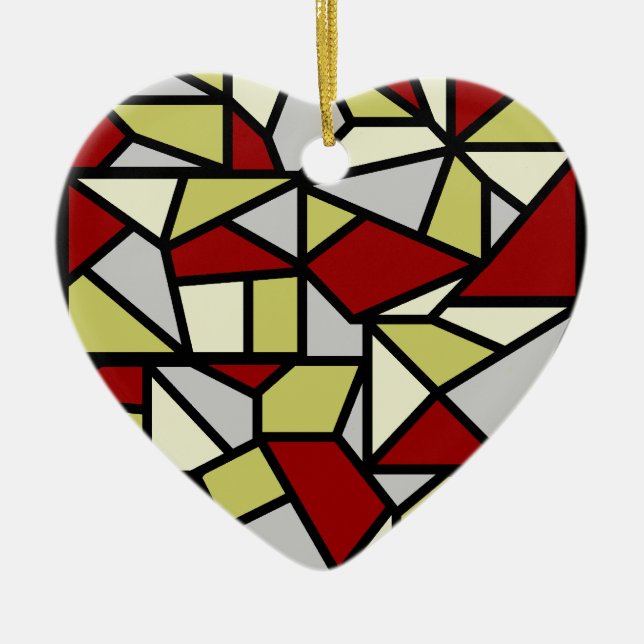 Mosaic ornament, customizable ceramic tree decoration (Front)