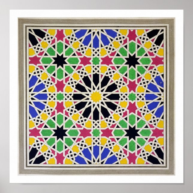 Mosaic ornament in the south side of the Court of Poster (Front)