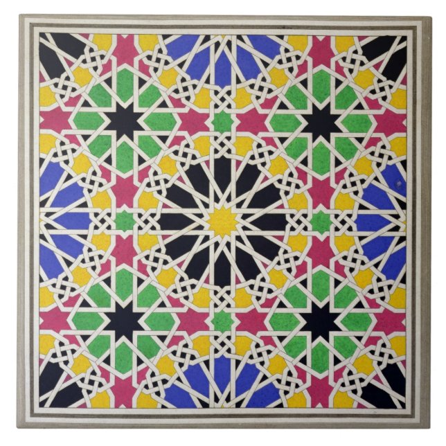 Mosaic ornament in the south side of the Court of Tile (Front)