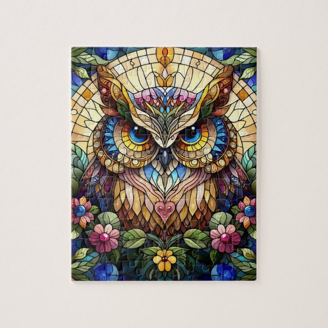 Mosaic Owl Jigsaw Puzzle (Vertical)