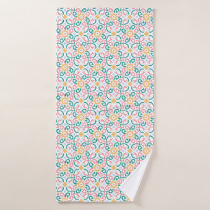 Mosaic/pastel/spring bath towel