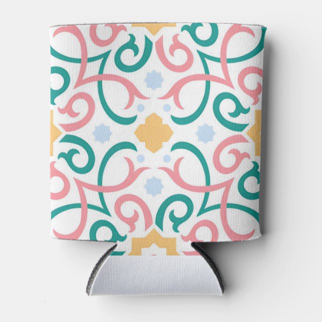 Mosaic/pastel/spring  can cooler (Front)