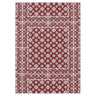 Mosaic Pattern 02.BW DRed BG Tablecloth
