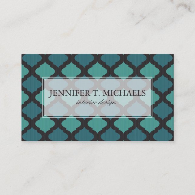 Mosaic pattern in arab style business card (Front)