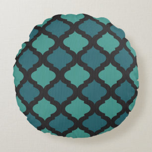 Mosaic pattern in arab style round cushion