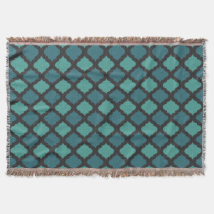 Mosaic pattern in arab style throw blanket
